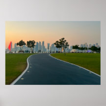 Le chemin du coucher du soleil vers l'avenir