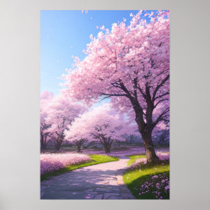 Affiche Le chemin vers la beauté du printemps