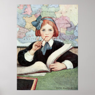 Affiche Le chercheur par Jessie Willcox Smith