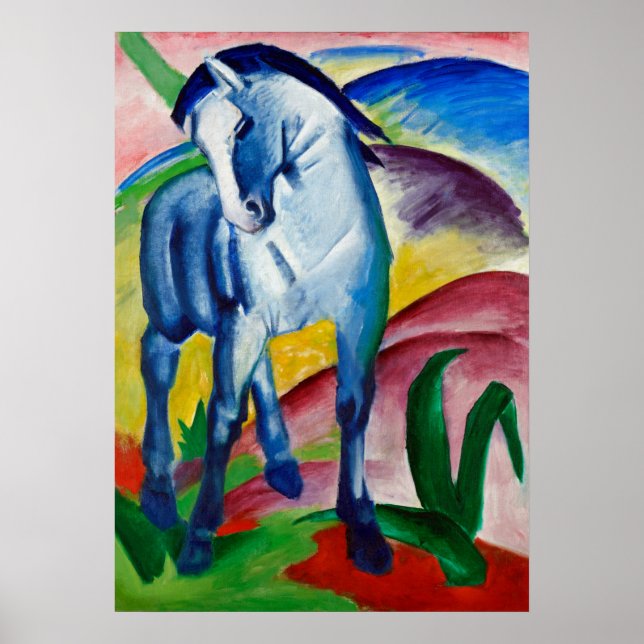 Affiche Le cheval bleu de Franz Marc  (Devant)