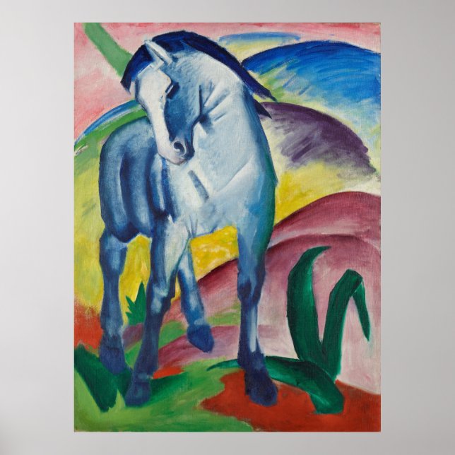 Affiche Le Cheval Bleu de Marc (Devant)