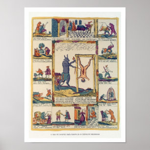 Affiche Le cheval préfère être boucher, russe, fin 18