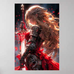 Affiche Le Chevalier Cramoisi Princesse Guerrière d'Anim