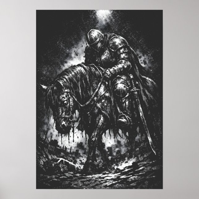 Affiche Le Chevalier Déchu par BurnsInHell (Devant)