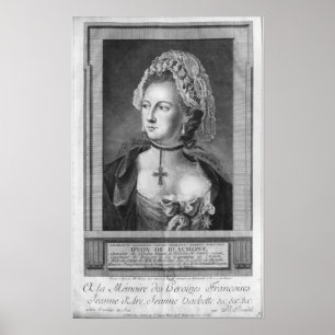 Affiche Le Chevalier d'Eon, habillé en femme