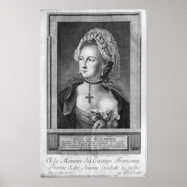 Affiche Le Chevalier d'Eon, habillé en femme (Devant)