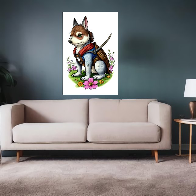 Affiche Le chevalier des chiens | Art AI (Créateur téléchargé)