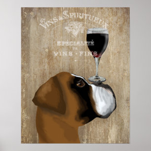 Affiche Le chien au vin