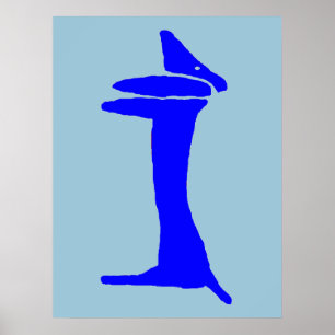 Affiche Le chien bleu Dachshund