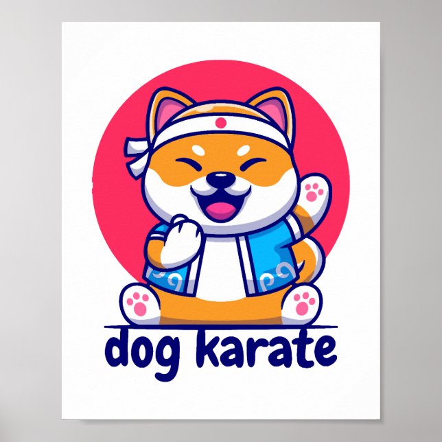 Affiche le chien connaît le karaté (Devant)
