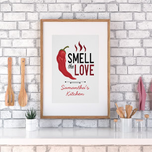 Affiche Le Chili rouge sent l'amour