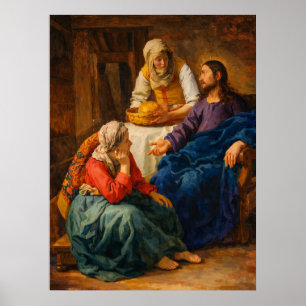 Affiche Le Christ chez Marthe et Marie