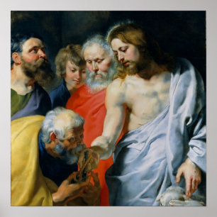 Affiche Le Christ confie sa mission à Pierre, estampe de P