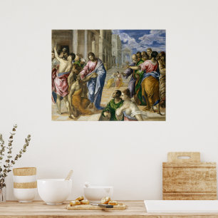 Affiche Le Christ guérissant l'aveugle El Greco
