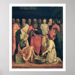 Affiche Le Christ lavant les pieds des disciples
