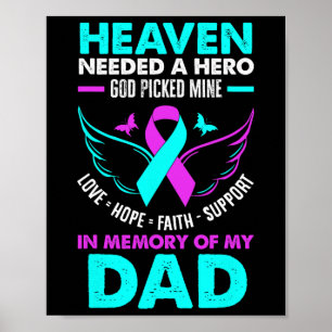 Affiche Le ciel a besoin de héros Dieu a pris le mien papa