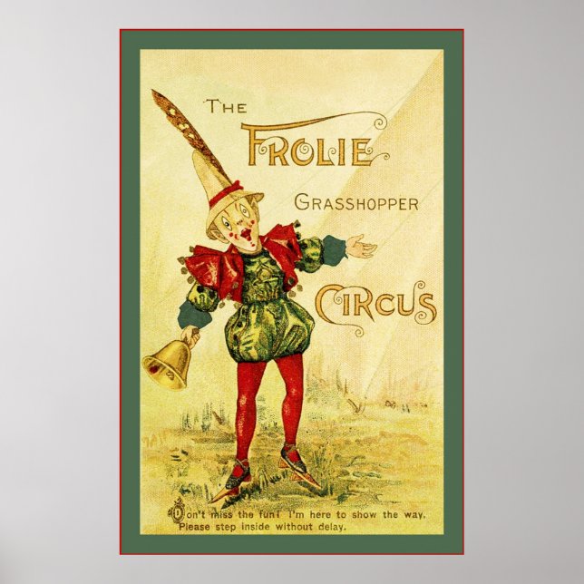 Affiche Le cirque Frolie Grasshopper ~ Vintage (Devant)