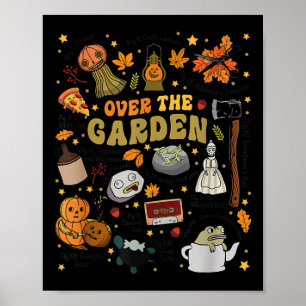 Affiche Le Citrouille du mur du jardin d'Halloween s'effon