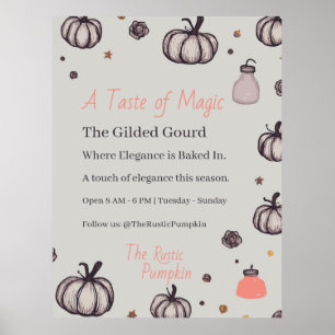 Affiche Le Citrouille rustique