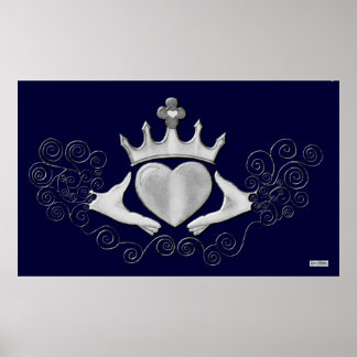 Affiche Le Claddagh (Argent)