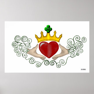 Affiche Le Claddagh (couleur complète)