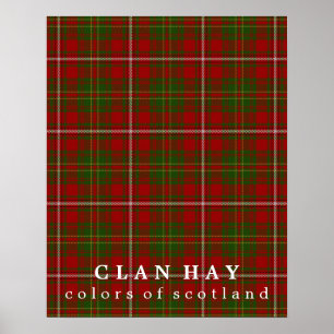 Affiche Le clan font les foins des couleurs de tartan de