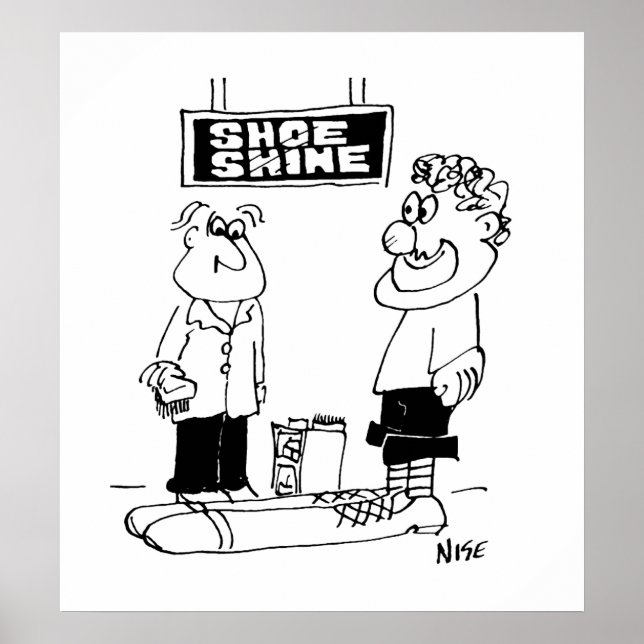 Affiche Le clown va briller une chaussure (Devant)