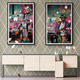 Affiche Le Club De Jazz vintage Me Reprend Dans Le Temps