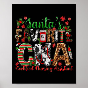 Affiche Le Cna préféré du Père Noël Infirmière certifiée I