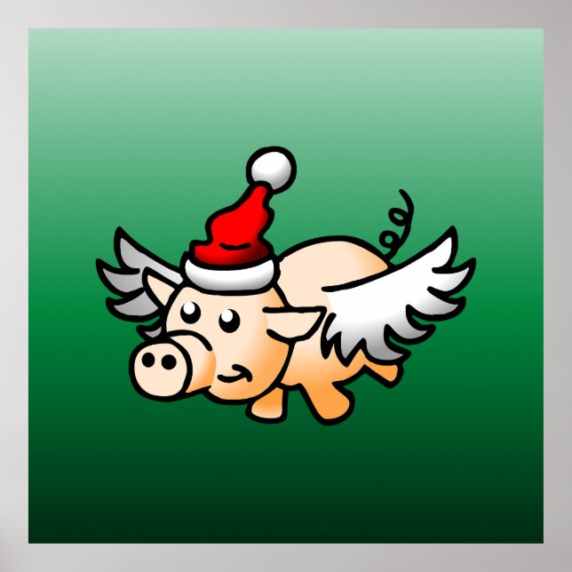Affiche Le Cochon de Noël Volant (Devant)