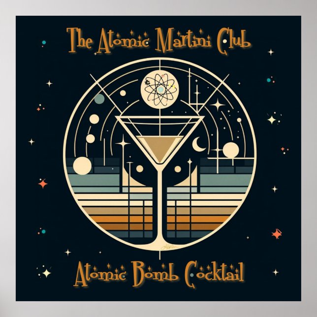 Affiche Le cocktail Atomic Bomb du Atomic Martini Club (Devant)