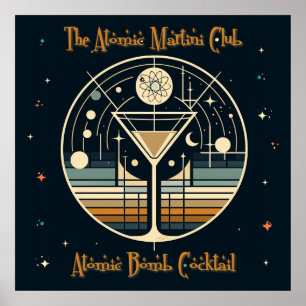 Affiche Le cocktail Atomic Bomb du Atomic Martini Club