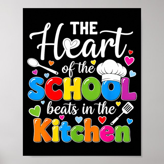 Affiche Le cœur de l'école bat dans la cuisine arrière (Devant)
