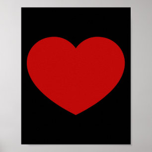 Affiche Le Coeur Rouge Est Le Symbole De L'Amour Pour La S