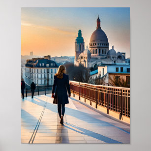 Affiche Le coin des artistes de Montmartre
