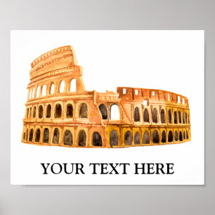 Affiche Le Colisée Rome, Italie Conception Personnalisée