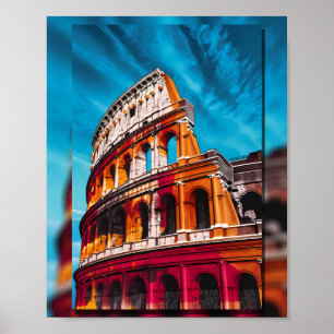 Affiche Le Colisée : Un hommage vibrant à la grandeur roma
