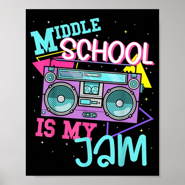 Affiche Le collège est mon truc T-shirt de professeur mign (Devant)