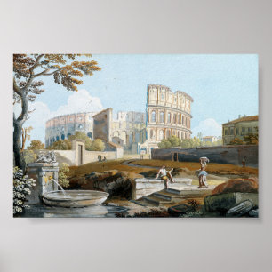 Affiche Le Colosseum, Rome Giovanni Battista Busiri