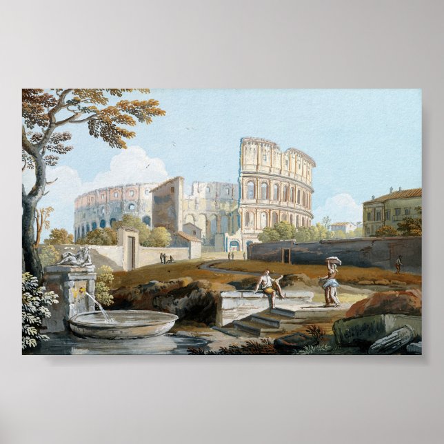 Affiche Le Colosseum, Rome | Giovanni Battista Busiri (Devant)