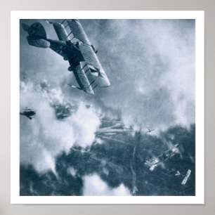 Affiche Le combat aérien sur le front occidental, Première