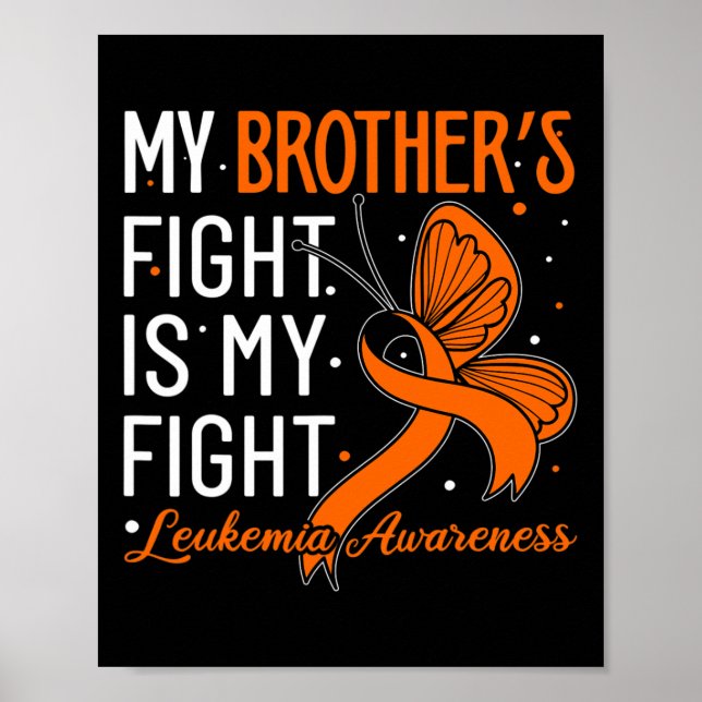 Affiche Le combat de Frère est ma lutte contre la leucémie (Devant)