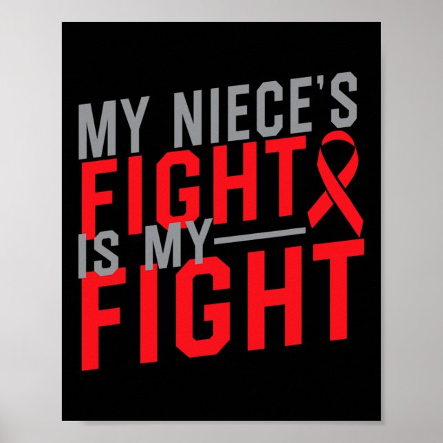 Affiche Le combat de ma nièce est mon combat Sensibilisati (Devant)