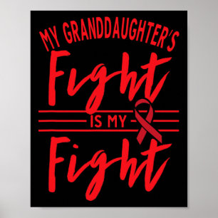 Affiche Le combat de ma petite-fille est mon combat Cancer