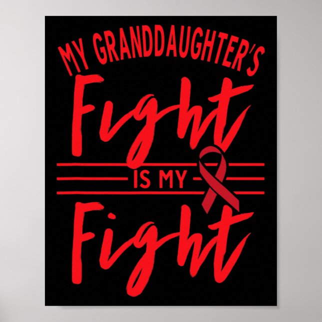 Affiche Le combat de ma petite-fille est mon combat Cancer (Devant)