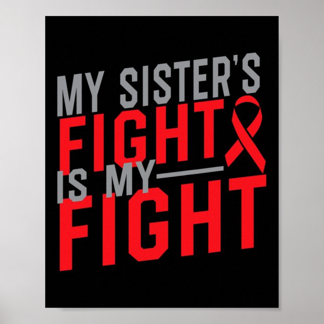 Affiche Le combat de ma sœur est mon combat Sensibilisatio (Devant)