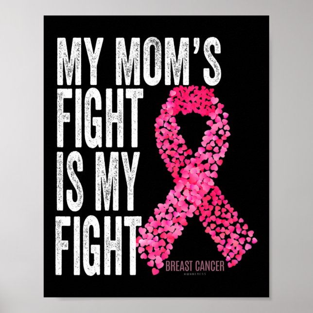 Affiche Le combat de maman est ma lutte Conscience du canc (Devant)