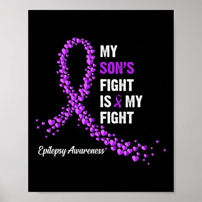 Affiche Le combat de mon fils est ma lutte épilepsie consc (Devant)