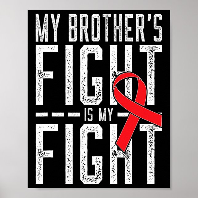 Affiche Le combat de mon frère est ma lutte contre le canc (Devant)