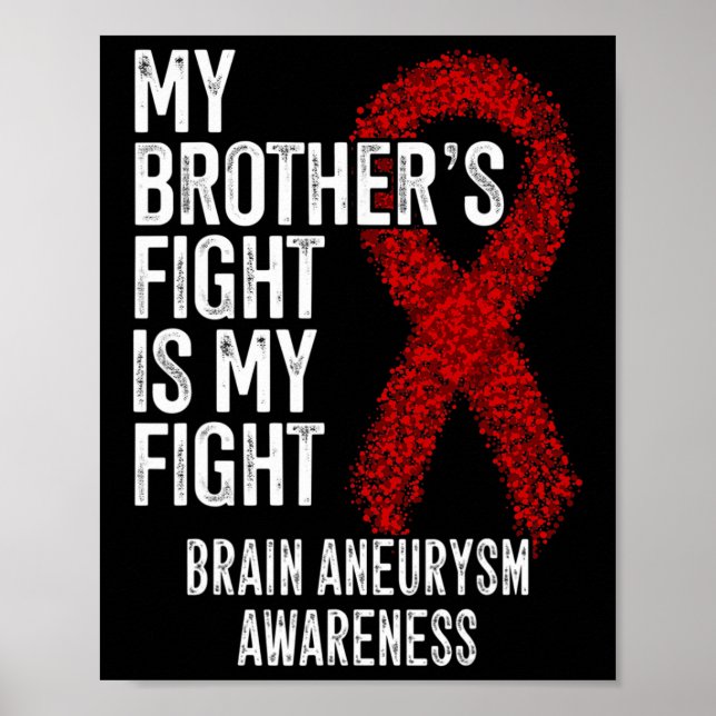 Affiche Le combat de mon frère est mon combat l'neurysme c (Devant)